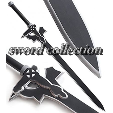 Set of 2 Kirito Dark Repulser and Elucidator swords in latex