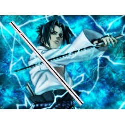 Naruto épée Kusanagi de Sasuké Uchiwa Blanc