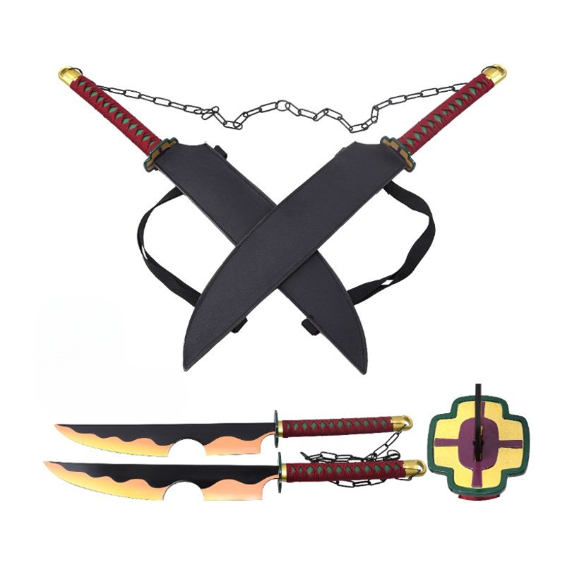 2 Epées jumelle de Tengen Demon Slayer Réplique de collection 80cm