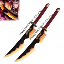2 Epées jumelle de Tengen Demon Slayer Réplique de collection 80cm