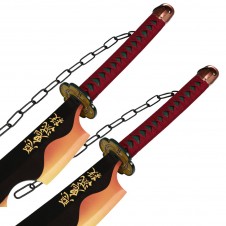 2 Epées jumelle de Tengen Demon Slayer Réplique de collection 80cm