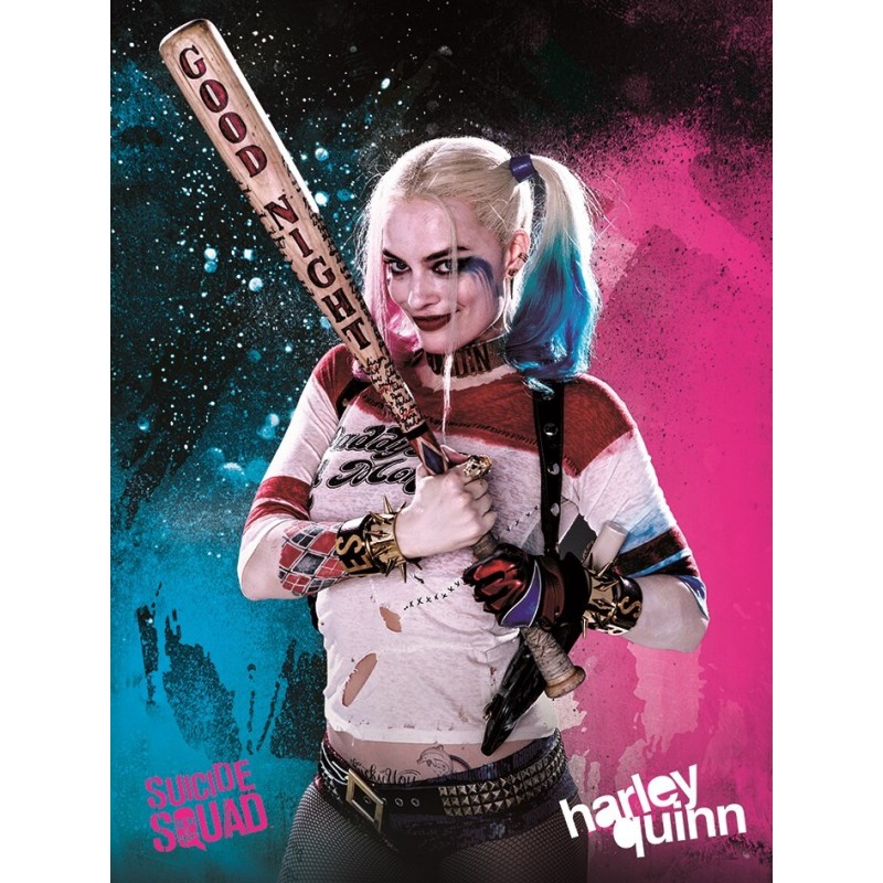 Costume Cosplay Harley Quinn Udekit - Complet Avec Batte PVC Souple, Gants Cuir, T-shirt, Veste, Pantalon - Enfants 3-12 Ans